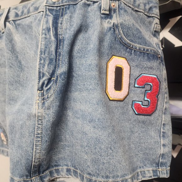 wild Fable denim patchwork mini skirt 18 nwot Academia College 3/$25 - Picture 4 of 13